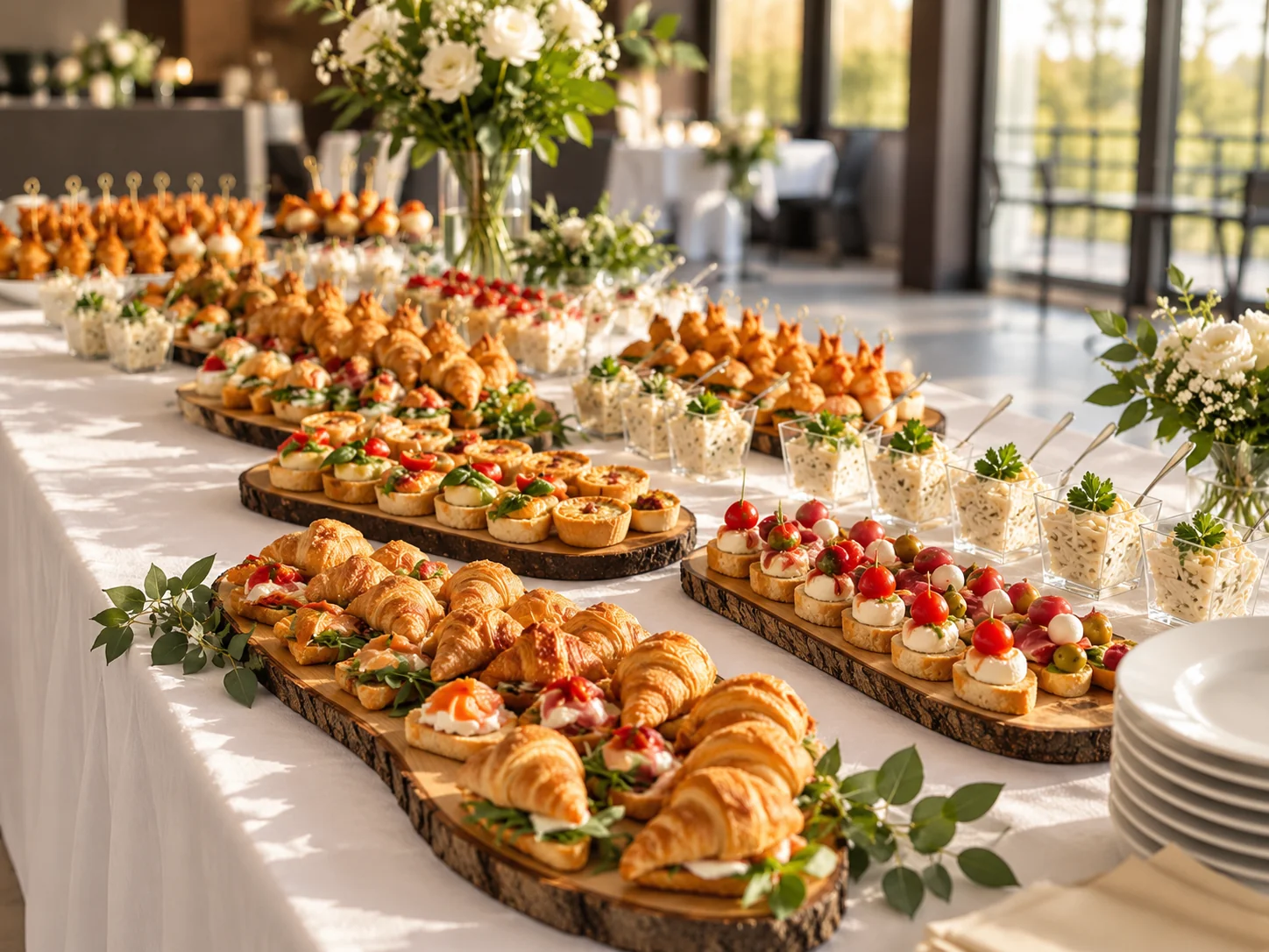 Buffet s raznovrsnim zalogajima